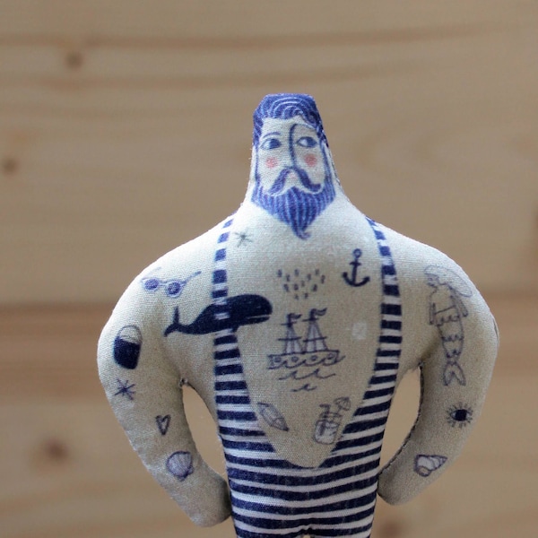 THE TATTOED SAILOR  (pocket) 15 cm gift for her-him-christmas-homedecor