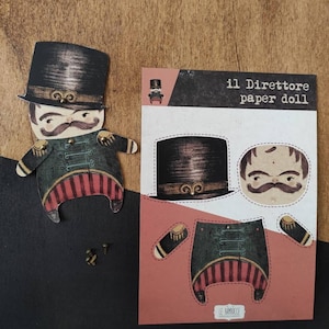circo marionette di carta, look vintage, 11 personaggi freak show taglia e assembla, decorazioni per festa, gioco  bambini, regalo di natale