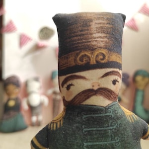 CIRCUS RINGMASTER art doll - handmade Freak Show doll - vintage sideshow oddity . collectible fabric sculpture