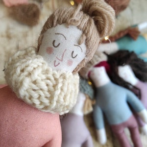 Cloth dolls, fabric dolls, gift for her image 3