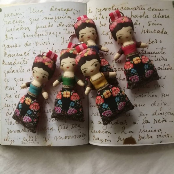 Portachiavi di Frida Kahlo boho chic, regalo, per lei, compleanno, festa della mamma, casa nuova