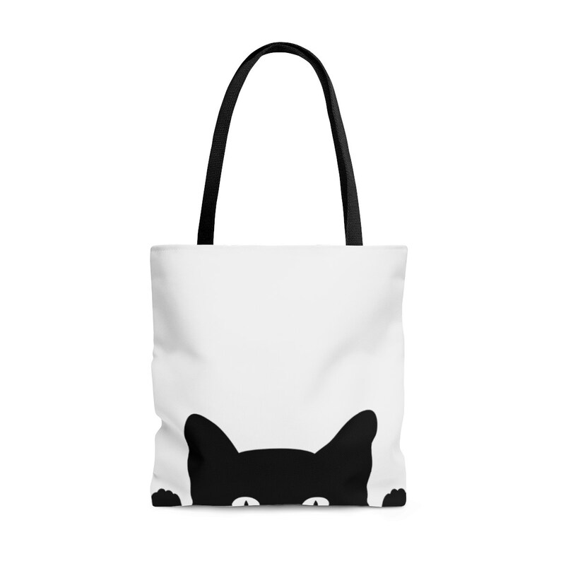 black cat tote bag