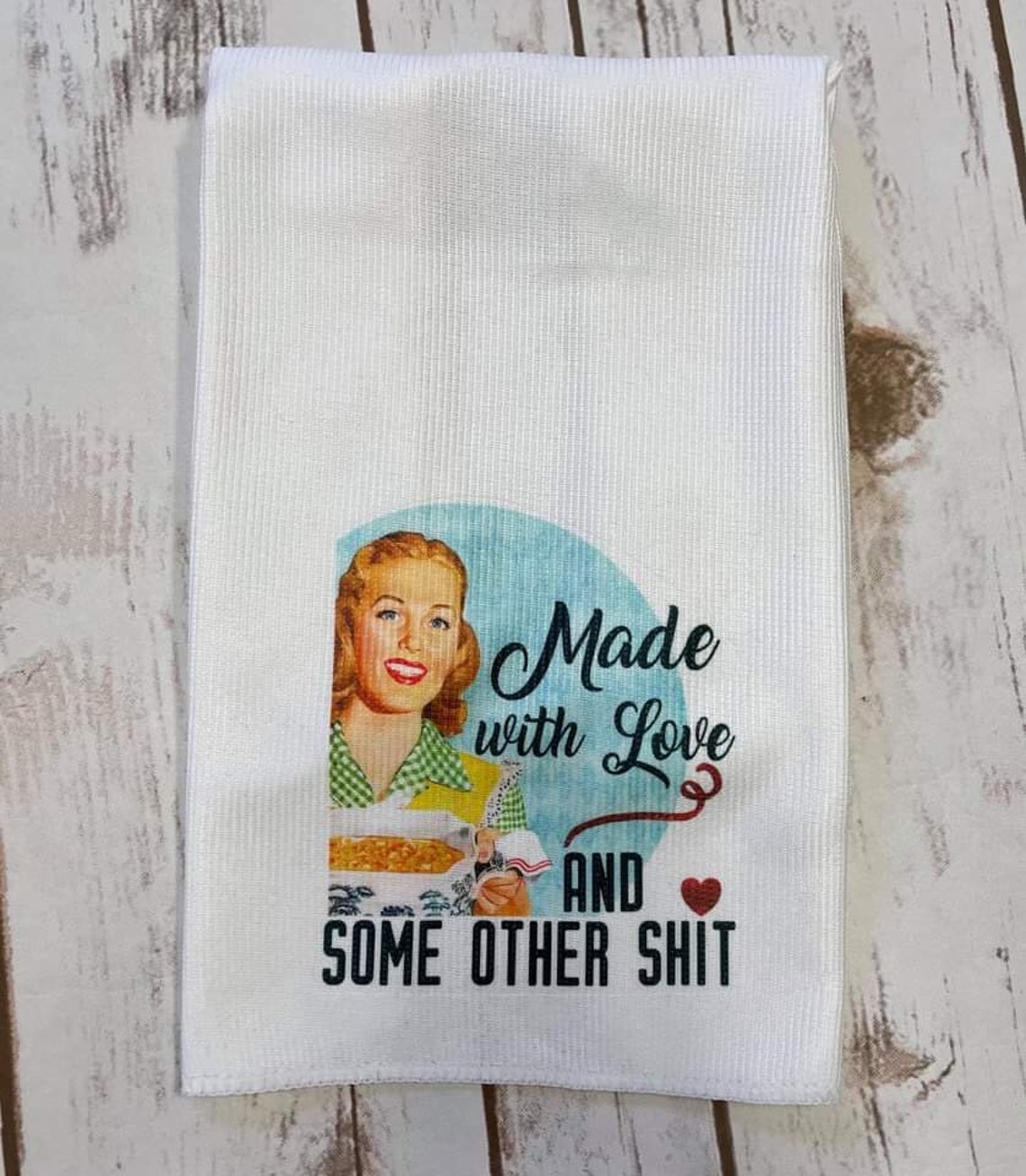 Funny Tea Towel / Vintage Housewife Kitchen Decor / Womens Etsy UK