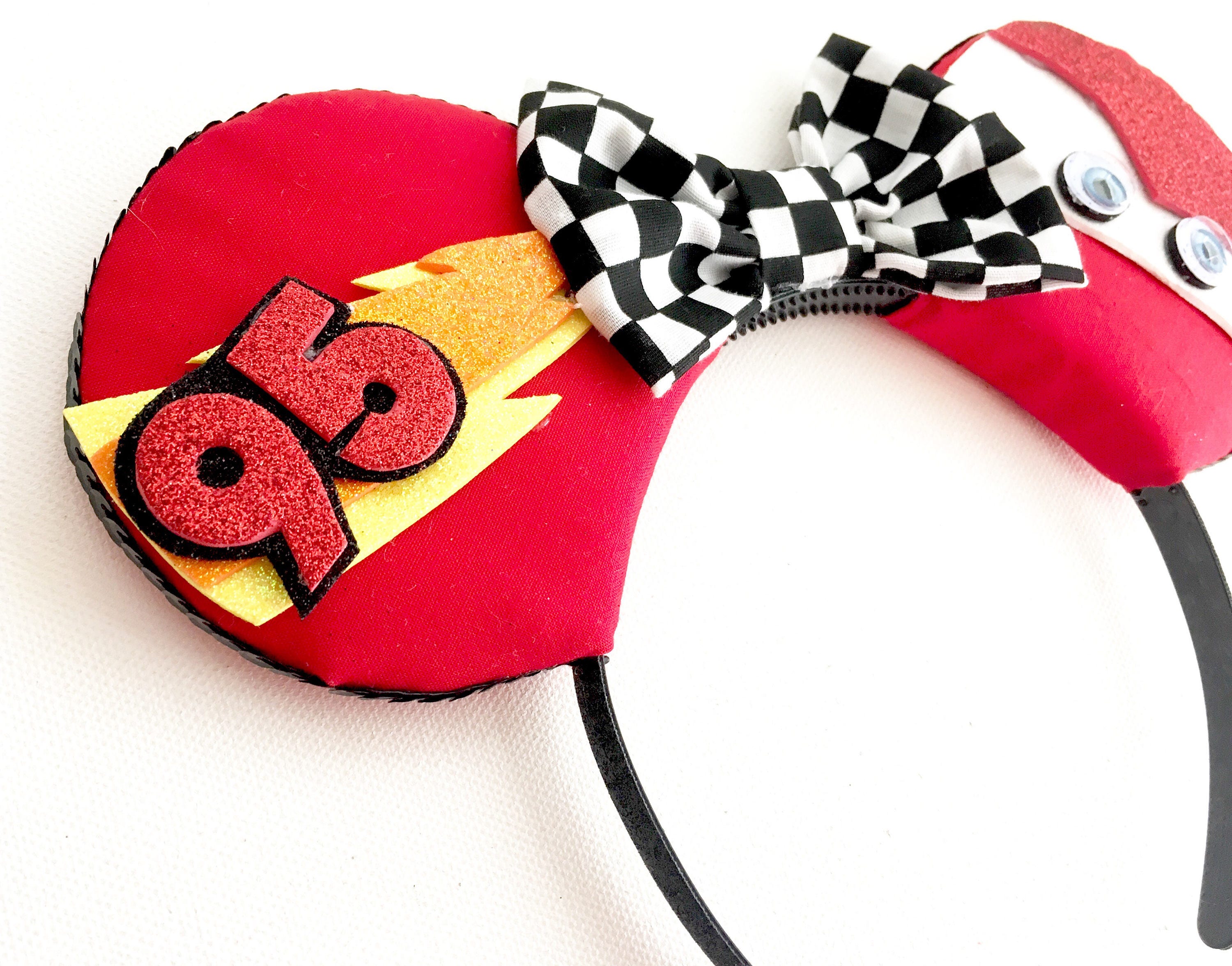 Lightning McQueen Mickey Ears Lightning McQueen Ears Cars Etsy