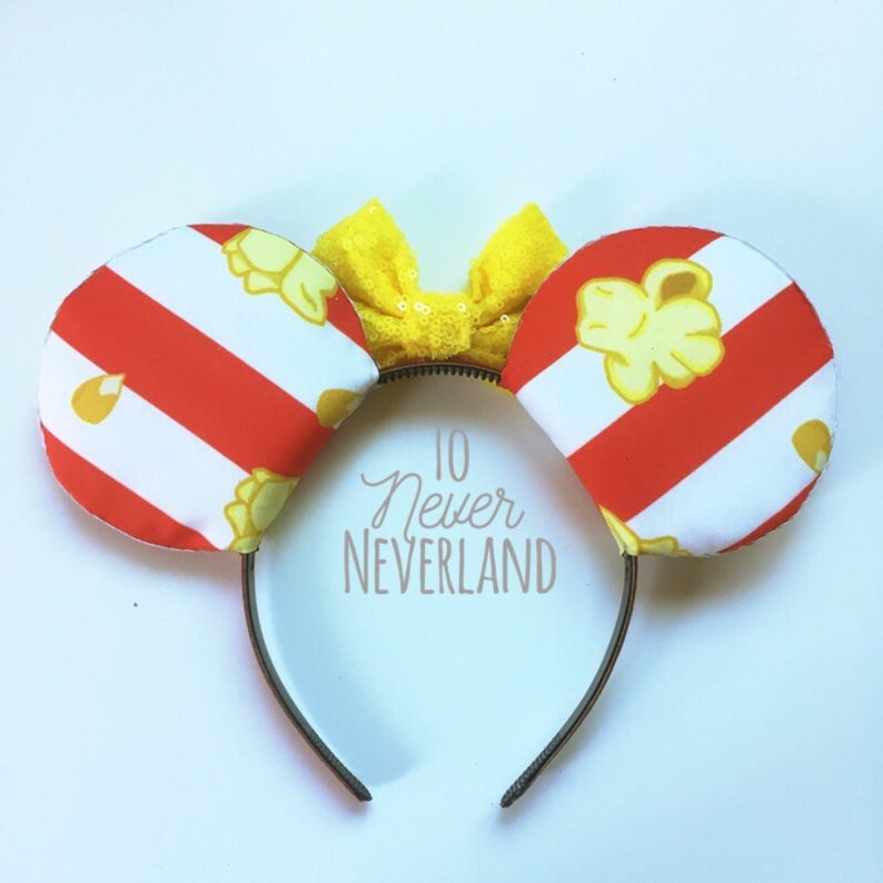 Popcorn Mickey Ears Popcorn Ears Popcorn Minnie Ears Etsy