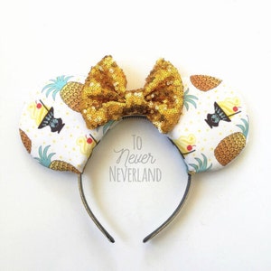 Dole Whip Ears, Adventureland Dole Whip Ears, Dole Whip Mickey Ears, Tiki Room Dole Whip Disney Inspired Ears, Ready to Ship Dole Whip Ears
