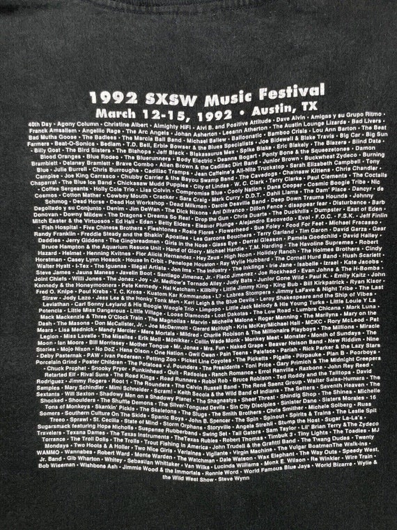 Vintage SXSW T-Shirt South By Southwest 1992 Aust… - image 8