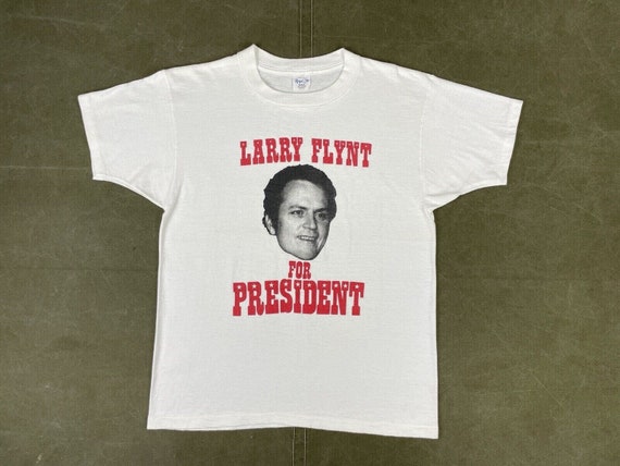 Vintage Deadstock Larry Flynt For President 70s T… - image 1