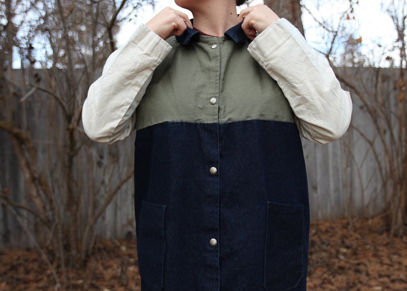 Color Block Duck CanvasDenim Chore Jacket