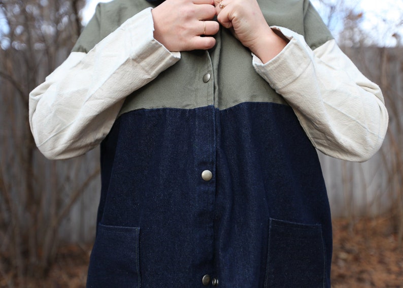 Color Block Duck CanvasDenim Chore Jacket