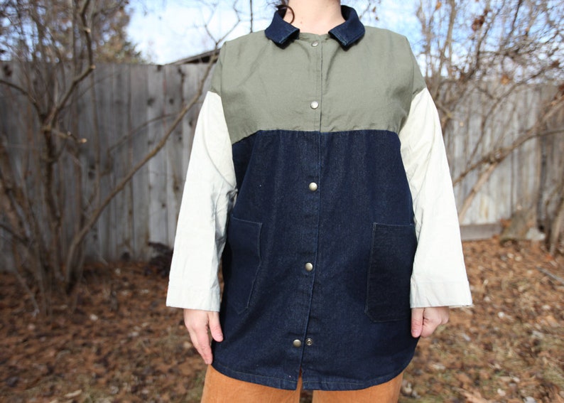 Color Block Duck CanvasDenim Chore Jacket