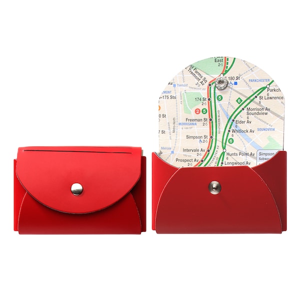 NYC Card Case - Recycled Leather with Real NYC Subway Map (MTA Officially Licensed)