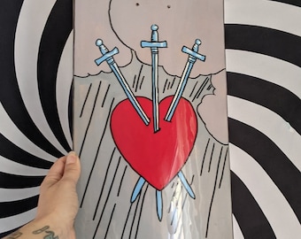 Tarot Skateboard - Three of Swords