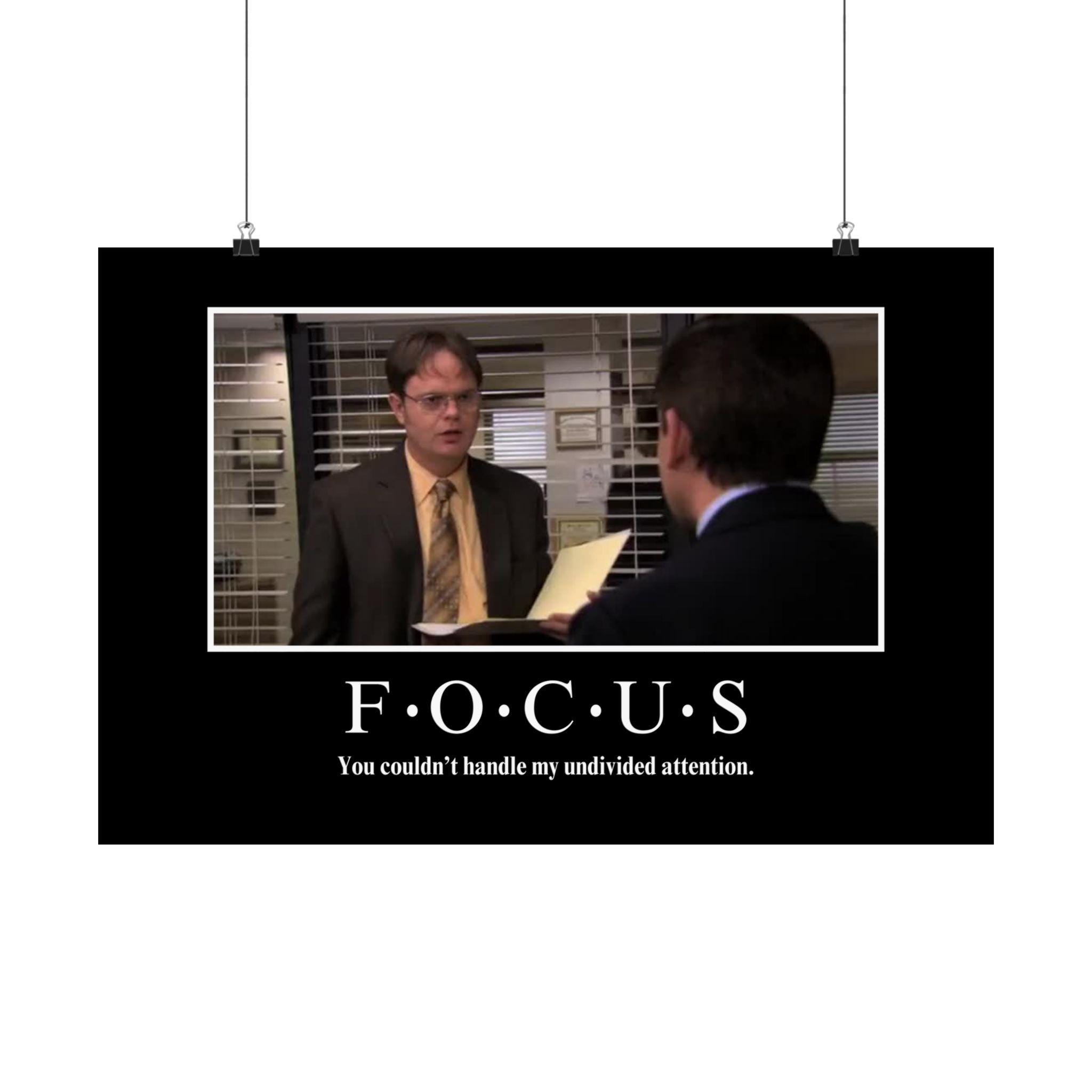 Dwight Schrute Focus Poster, the Office TV Show Art Print, Matte ...