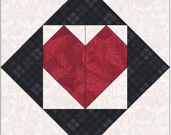 Amor al cuadrado - Patrón de piezas de papel