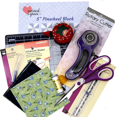 Beginner Quilt Kit Learn to Quilt Tools & Notions Kit Etsy