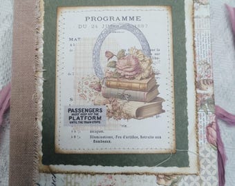 Journal, Writing Journal, Diary, Memory Book, Scrapbook, Vintage-Style