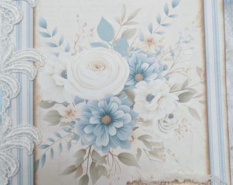 Journal, Vintage-style, Writing Journal, Memory Book, Scrapbook, Diary