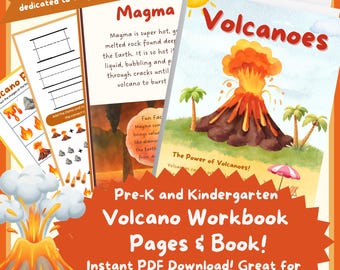 Volcano förskole- och dagisarbetsböcker och -sidor