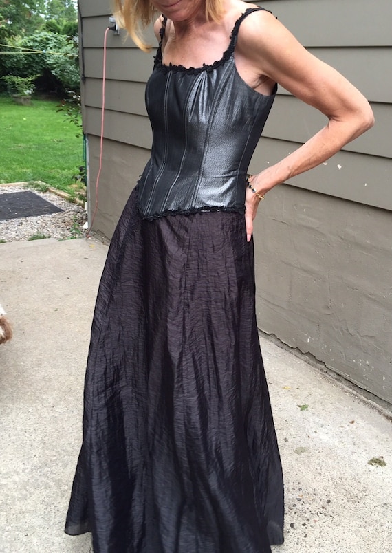Goth Vintage Medieval style Corset and Long Skirt