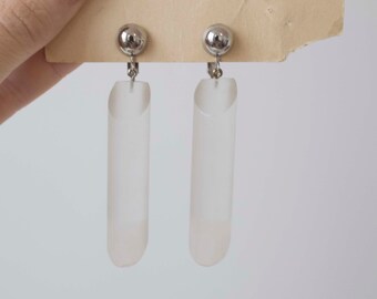 Vintage Lucite Clip On Earrings