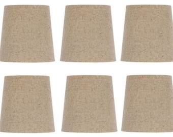 Set of 6 Chandelier Lamp Shades 6 Inch Belgium Linen Set of 6 Chandelier Lamp Shades 6 Inch Belgium Linen