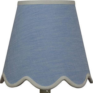 Linen 6 Inch Scallop Bottom Empire Lamp Shade