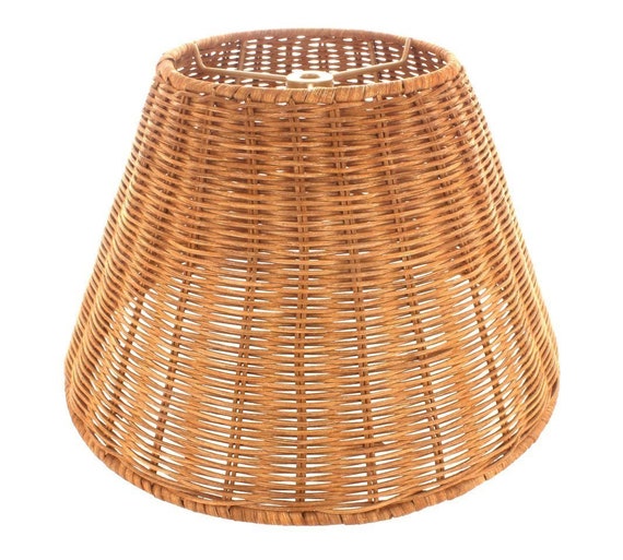 Medium Brown Wicker 12 Inch Empire Lampshade 6x12x8