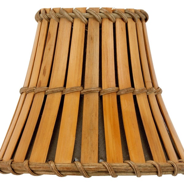 All Natural Bamboo 5 Inch Empire Chandelier Lamp Shade 3x5x4.5