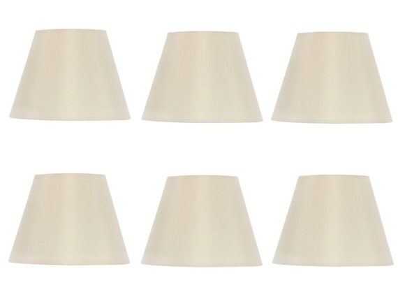Set of Six European Drum Style Chandelier Lamp Shade 6 Inch