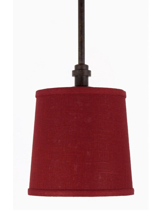 Rustic Red Drum Pendant Light Fixture