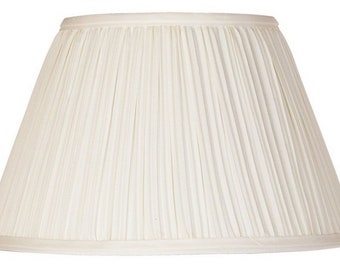 Eggshell Pleated 12 Inch Lamp Shades Replacement with Attaching Finial