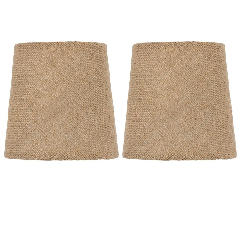 5 Inch Set of 2 Burlap Drum Chandelier Shade English Barrel Etsy