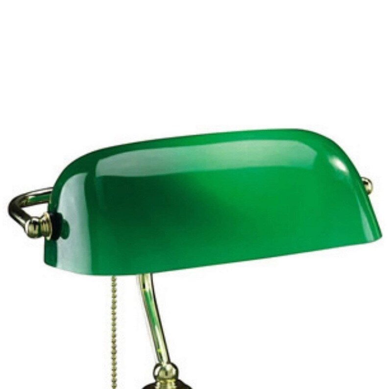 Upgradelights Green Glass Bankers Lamp Shade Replacement bulb Etsy