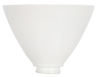 White Opal Glass 8 Inch Reflector Floor Lampshade Replacement (3 Edison covers included)