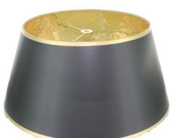 Black Gold Lampshade Black Gold Lampshade, Black Rectangular Lamp Shade With Gold Lining Paper