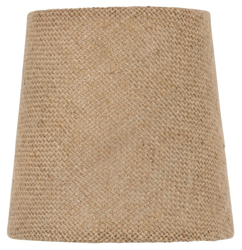 European Drum Style Chandelier Lamp Shade 6 Inch Mini Natural Belgium Linen