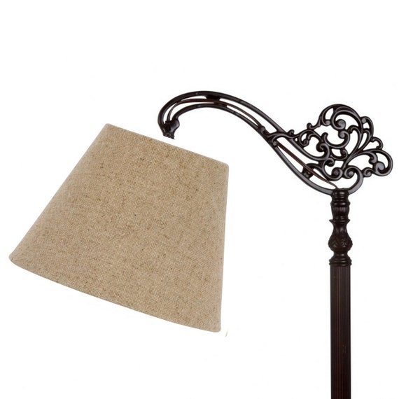 Beige Linen 12 Inch European Drum Lampshade with Uno Fitter