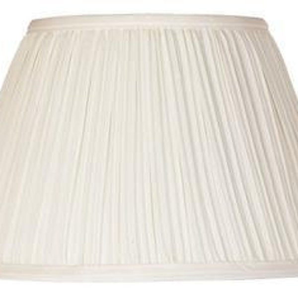 White Mushroom Pleat 10 Inch Clip on Lampshade Replacement (6x10x7.5)