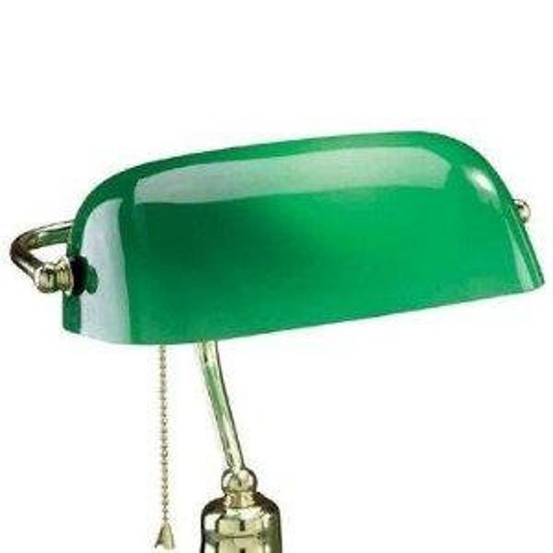 Green Glass 9 Inch Bankers Lamp Shade Replacement Etsy