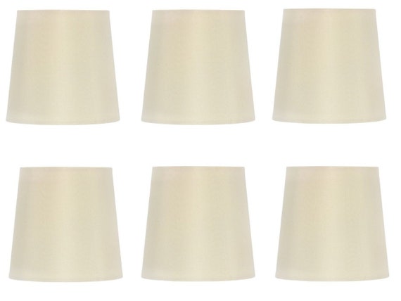 Chandelier Lamp Shade 4 Inch Eggshell Retro Drum Set of Six Etsy UK