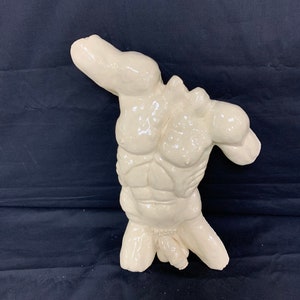 Wall Art Uncircumcised Male Torso / Naked Uncut Male With Sensual