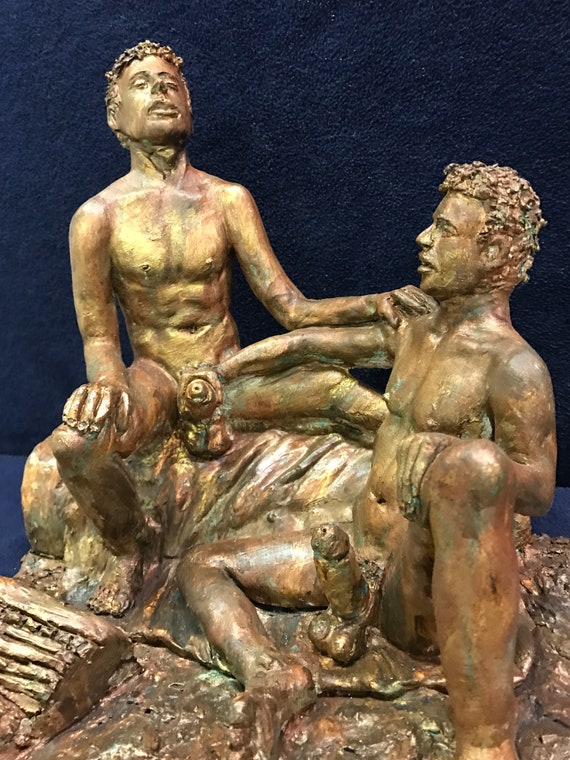 Two Playful Males / Erotic Male Sculpture / Gay Erect Phallus / Sensual  Helping Hand Gay Art / Masturbation Statue / Male Genitalia Art - Etsy