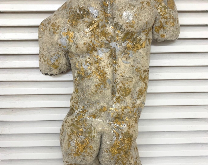Golden Male Torso / Male Butt Wall Sculpture / Male Buttocks Sculpture ...