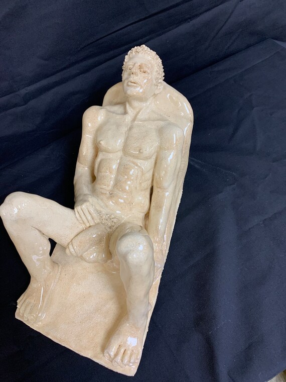 Endowed Reclining Male / Erotic Large Circumcised Penis / - Etsy Norway