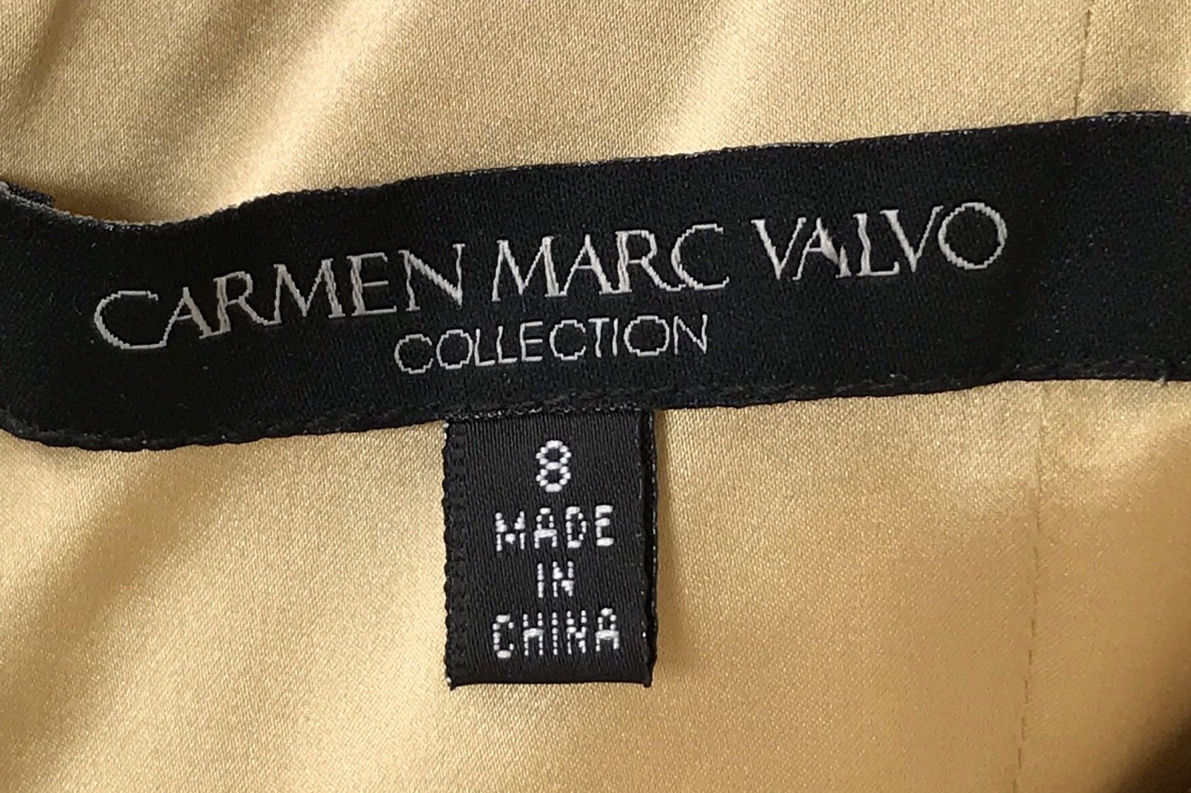 1990s Carmen Marc Valvo Silk Gold Metallic Halter Dress | Etsy