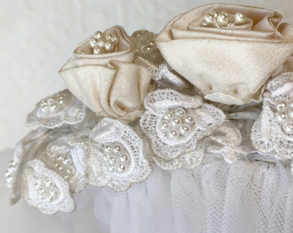 1980s Vintage Floral Bridal Veil / Vintage Bridal… - image 10