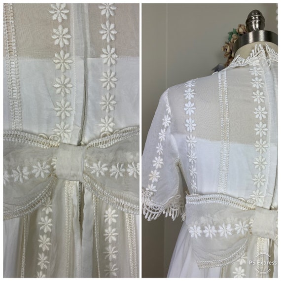 1960s Short Sleeve Victorian, Edwardian Inspired … - image 2