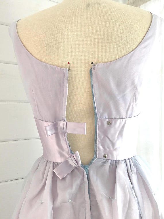 1960s Lavender and Pink Formal Gown / Vintage Pro… - image 6