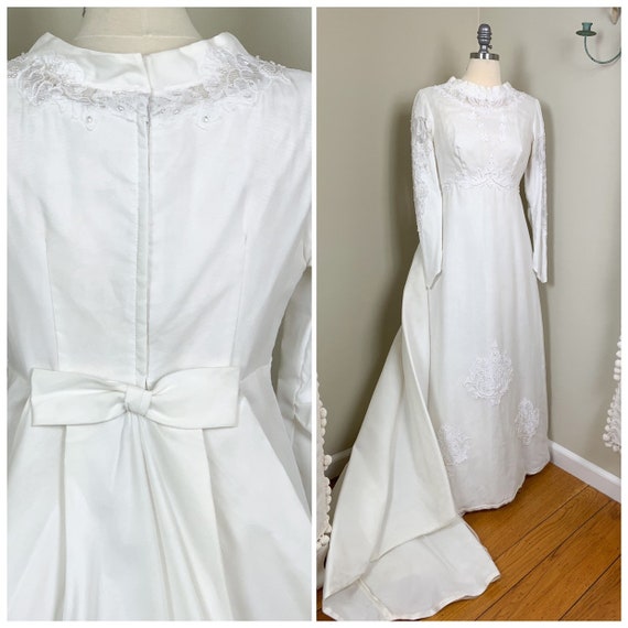 1960s Custom-Made Vintage Wedding Dress / 1960s W… - image 3